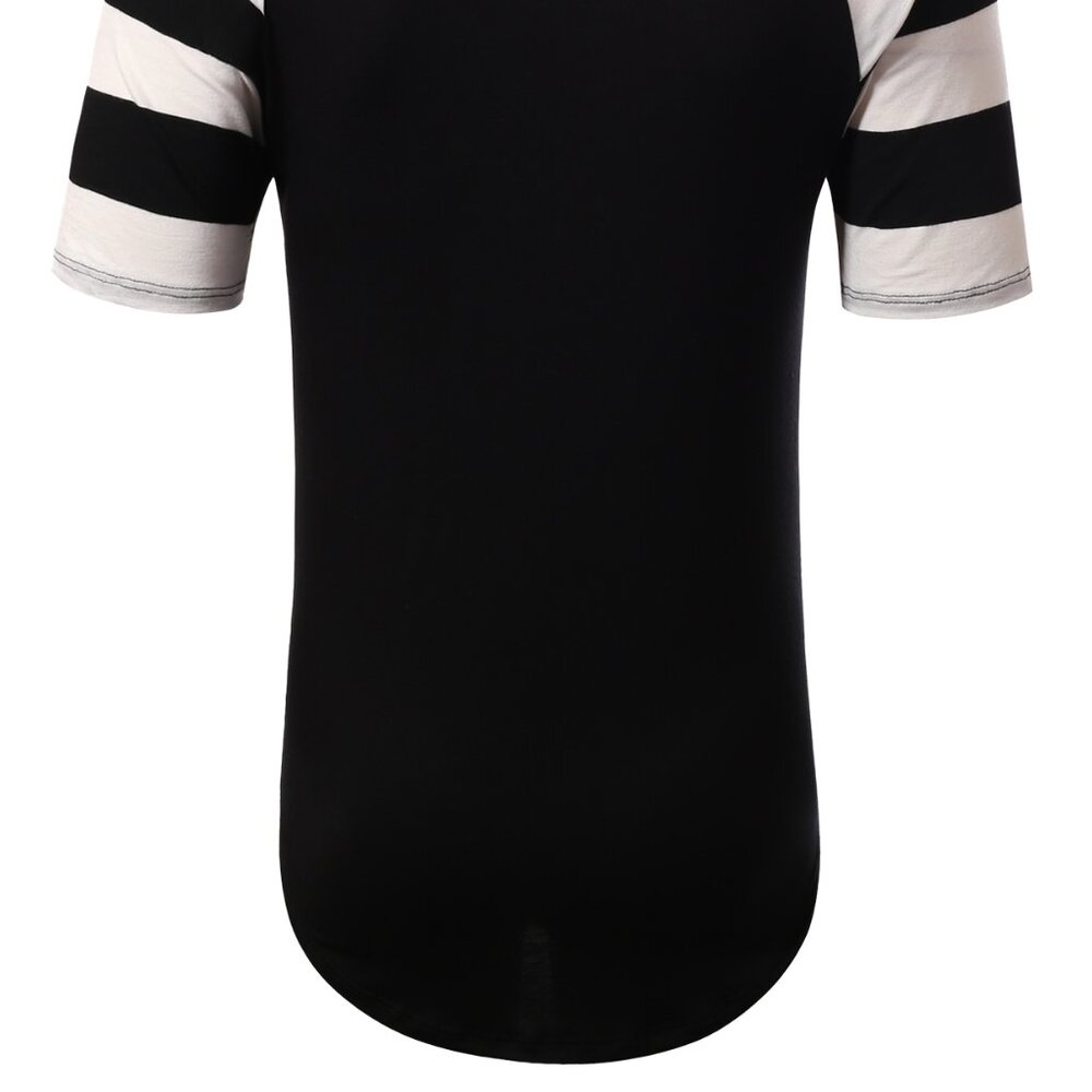 FXN Men's Hipster Short Sleeve Tee BlackWhite - Picture 3 of 3